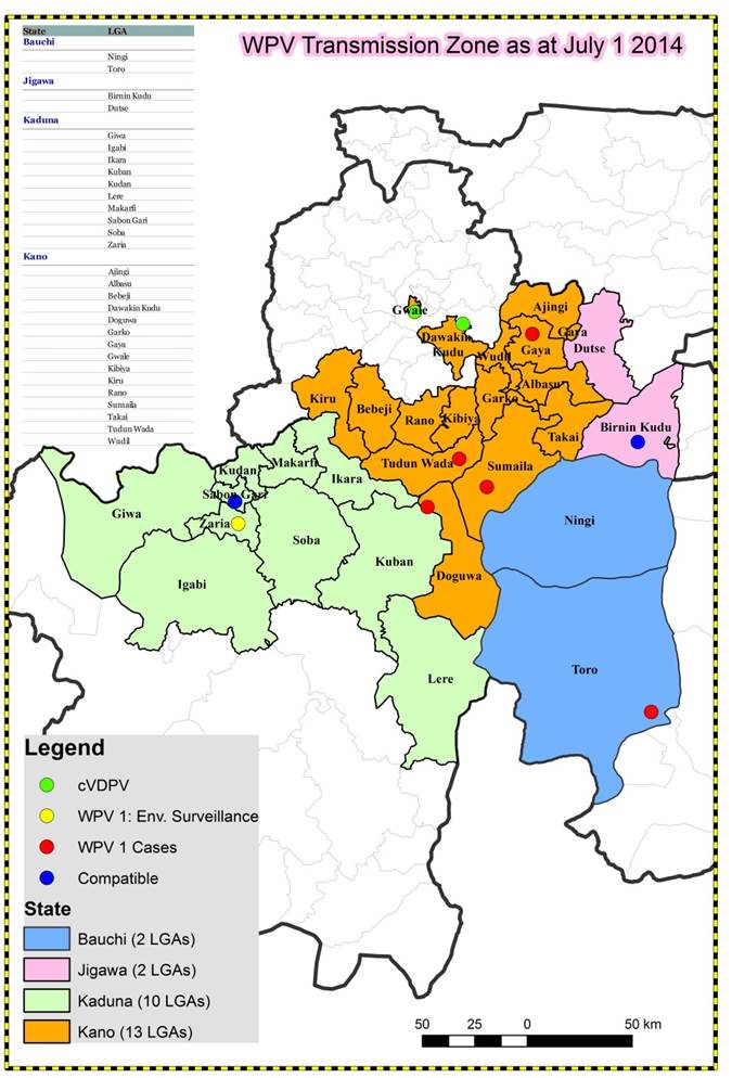 Knocking Off remaining Polio "Sanctuaries": Active Transmission Zone